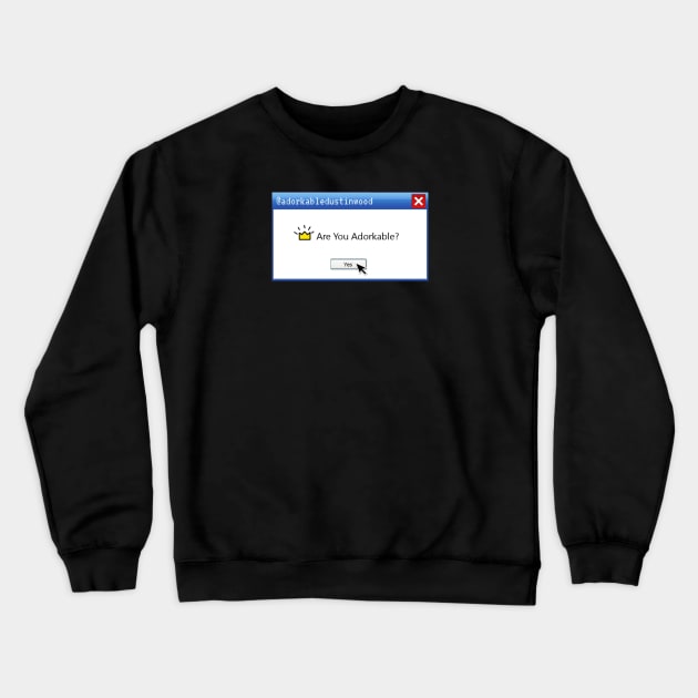 Adorkable pop up Crewneck Sweatshirt by adorkabledustinwood